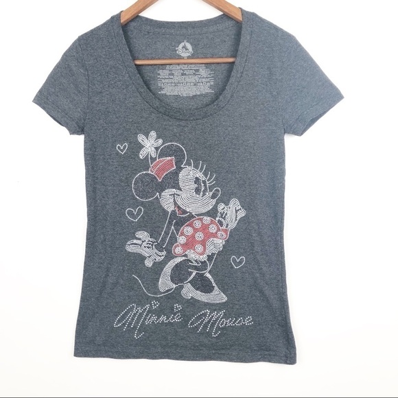 [Disney] Minnie Mouse Sequin look Tee Shirt A0004 - Picture 1 of 4